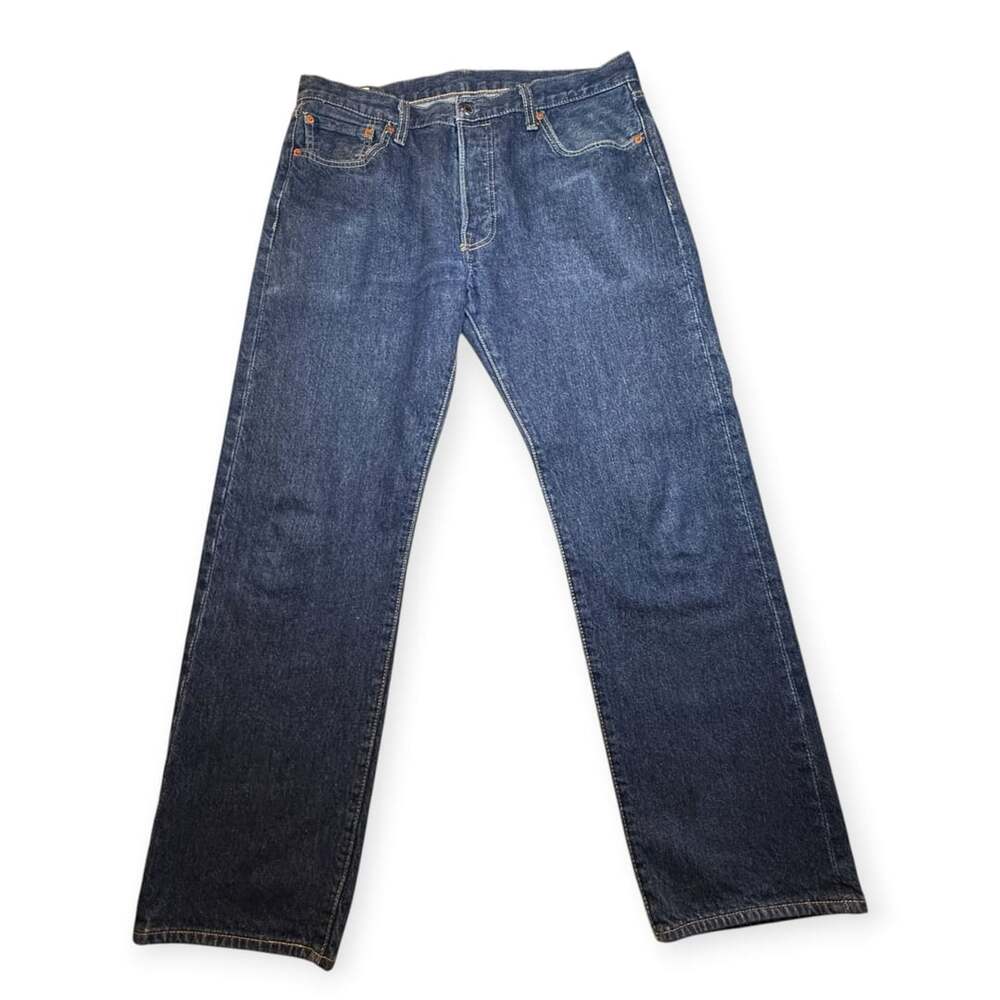 Levi's 501 Jeans Mens Size 34x30 Dark Wash Straight Leg  Big E Levi’s Red Label